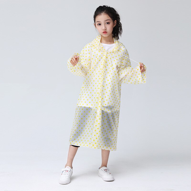 Impermeabile moda per bambini carino con cappuccio per bambini impermeabile addensato EVA Poncho impermeabile riutilizzabile per ragazzo ragazza giacca da pioggia tuta: Blue