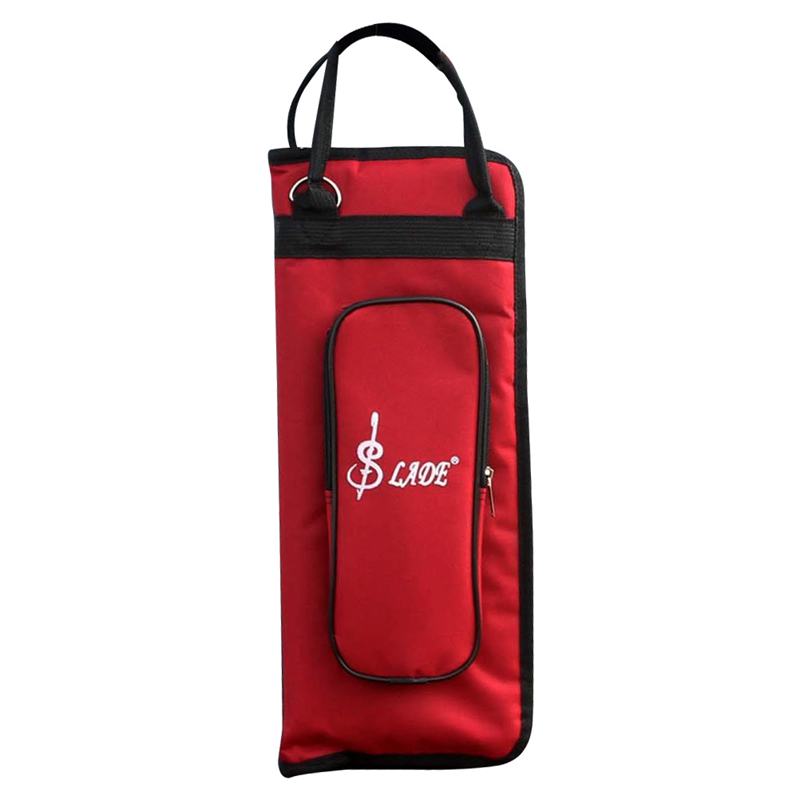 Drumstick Bag Case Drum Stick Holder Percussie Drum Mallet Tas Met Externe Zak En Floor Tom Haken, Rood: Default Title