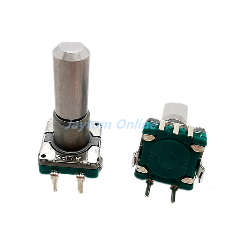 2pcs ALPS EC11 Rotary Encoder Code Switch 30 Position With Push Button Switch 5pin Handle Length 20mm Half Shaft