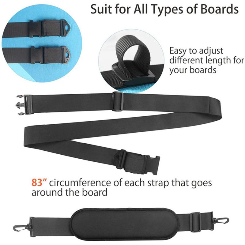 Eslinga ajustable para tabla de Surf, soporte de hombro para tabla de Paddleboard, correa para tabla de Surf, aletas de paleta, Wakeboard, Surf, Kayak