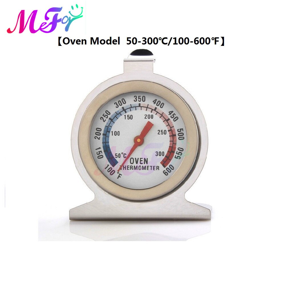 Food Meat Thermometer BBQ Smoker Grill Stainless Steel Oven Temperature Gauge Barbecue Thermometer Kitchen Cooker Baking Tool: 50-300