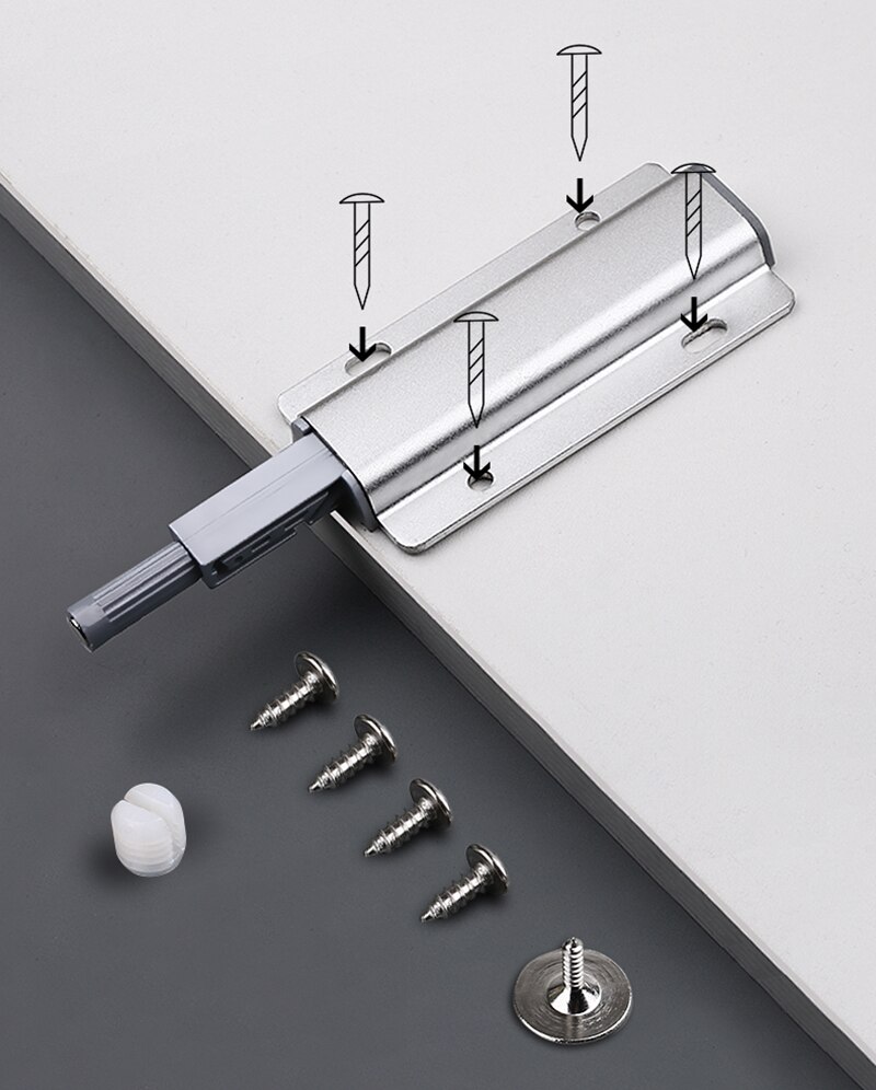 Push To Open Kast Vangsten Deur Stopt Aluminium Magnetische Keuken Onzichtbare Kast Trekt Kabinet Hardware