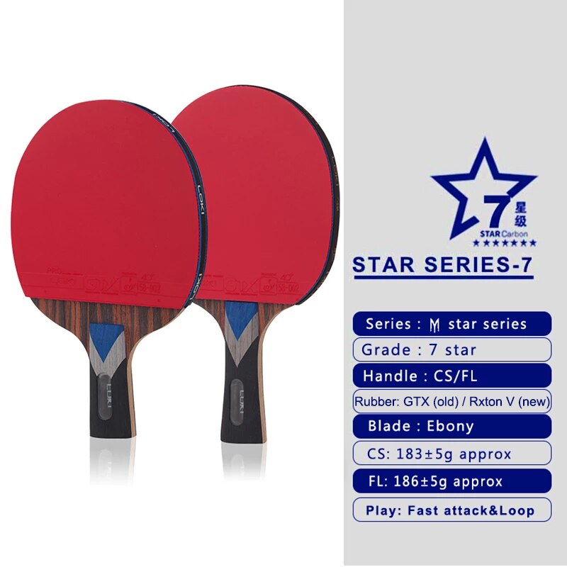 LOKI M 7 Star Table Tennis Racket Carbon Tube Tech PingPong Bat Competition Ping Pong Paddle for Fast Attack Arc