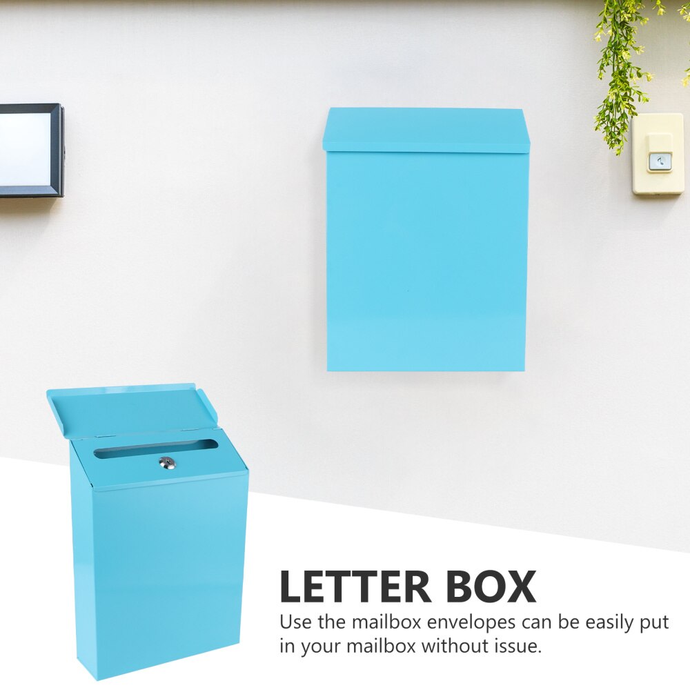 1pc European Style Letter Box Iron Mailbox Post Box Mailbox