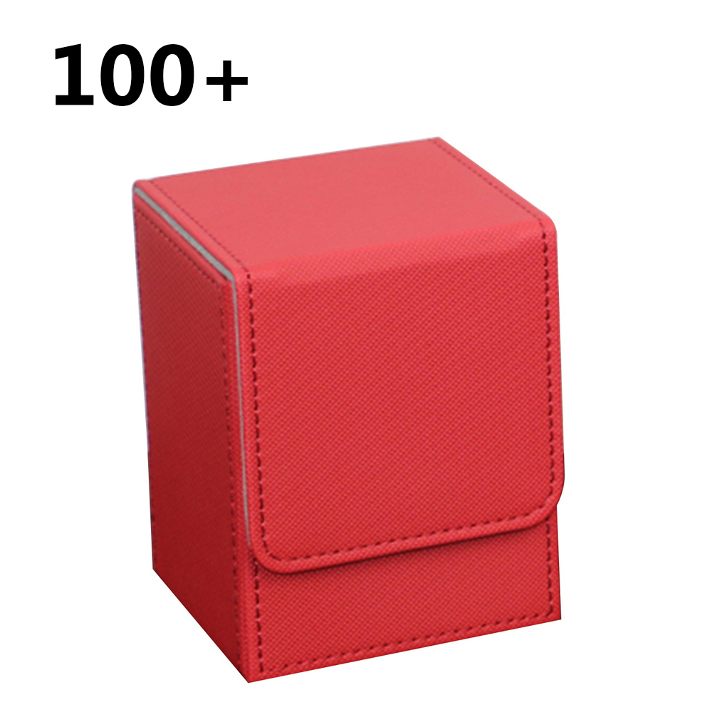 Caja de baraja de cartas coleccionables duradera para organización de almacenamiento TCG OCG Estuche de transporte de tarjetas MTG de coche de juego coleccionable con capacidad para más de 80 o 100 tarjetas: Chocolate