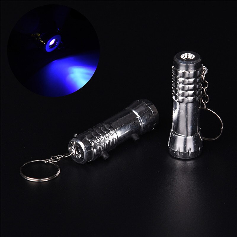 Outdoor Camping Emergency Key Ring Light Mini Keychain Squeeze Light Micro LED Flashlight Torch: Ultra Violet LED