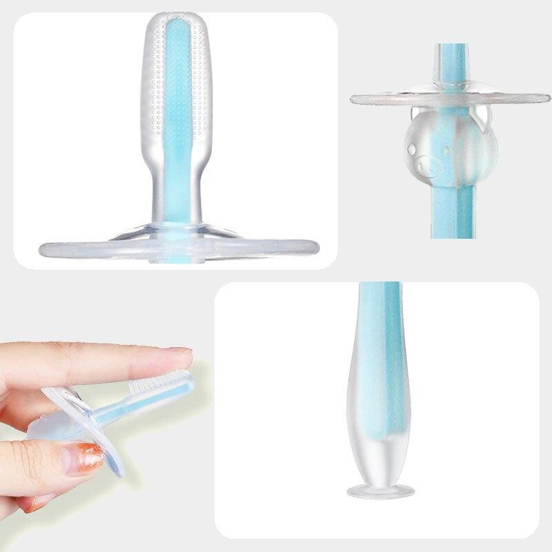 1PC dzieci miękkiego silikonu szkolenia szczoteczka wysokiej jakości silikonowa szczoteczka robić zębów i bezpieczne dla środowiska niemowląt szczotka robić zębów gumy