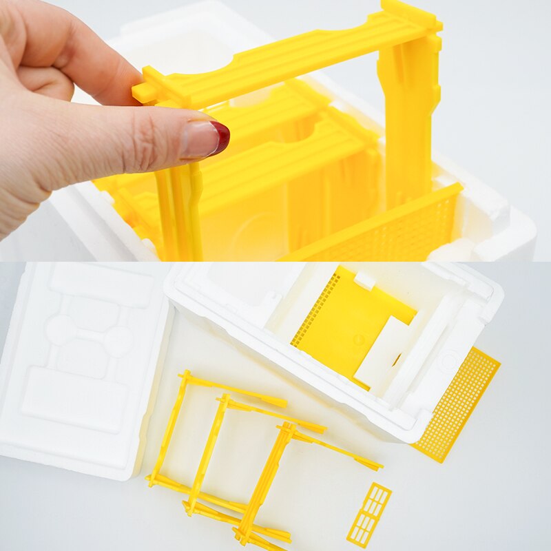 1 Set Beekeeping King BeeHive Tools Foam Beehives Nuc Harvest Pollination Box Beekeeper Bee Rearing Mating Hive Box Apiculture
