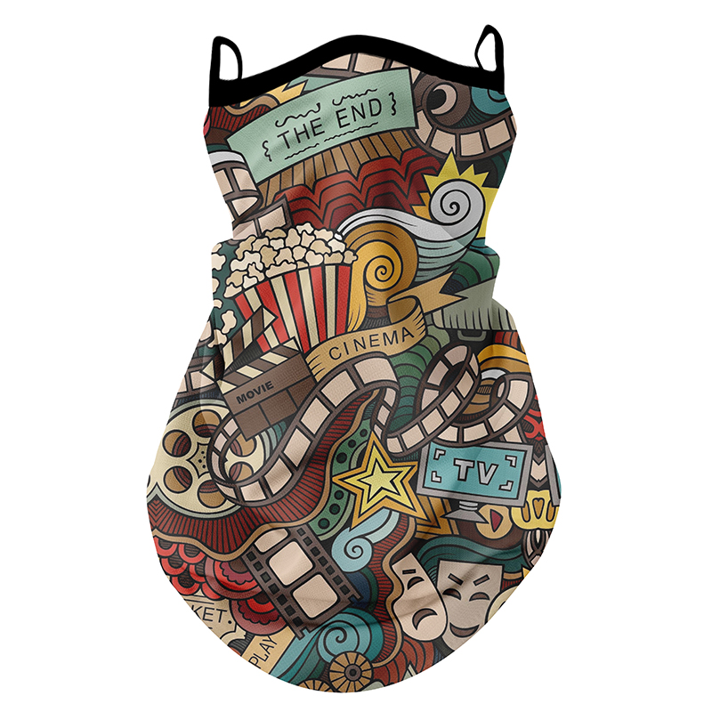 Máscara de protección solar Retro para Moto, pañuelo para la cabeza para motocicleta, Anti-UV para verano, cubierta para la cabeza y el cuello al aire libre, protector facial para montar, diadema deportiva: YELLOW