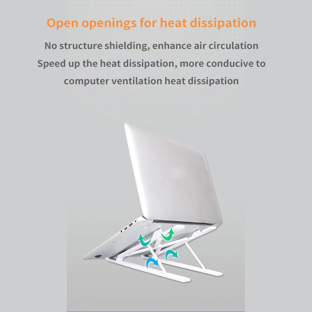 Portable 8-Layer Height Foldable Laptop Stand Aluminum Ventilated Ergonomic Laptop Stand For 9-15.6 Inch Laptops And Tablets