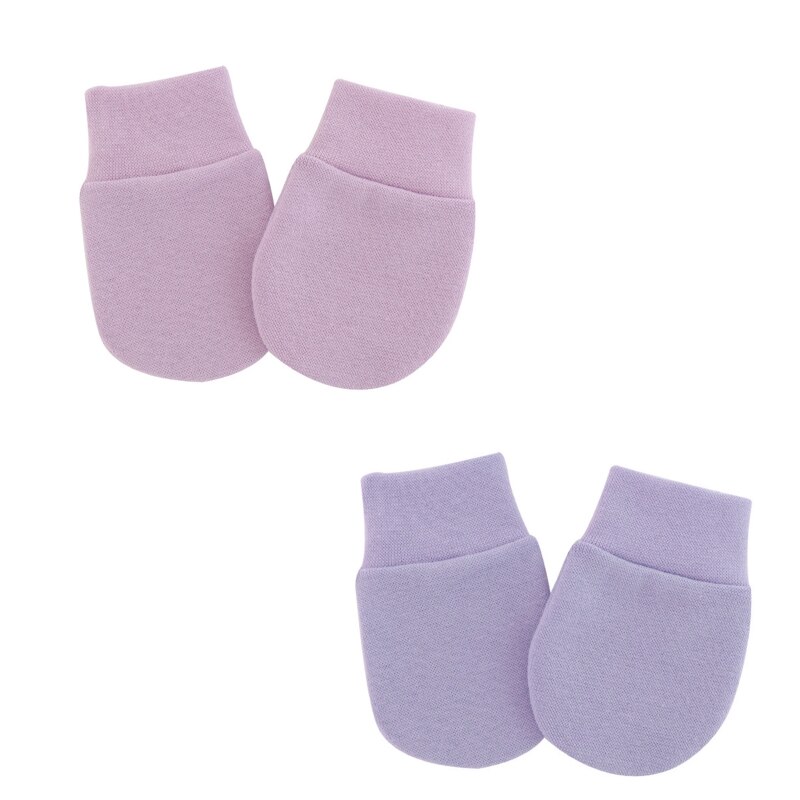 1 Pair Baby Anti Scratching Soft Cotton Gloves Newborn Infant Handguard Mittens L4MC