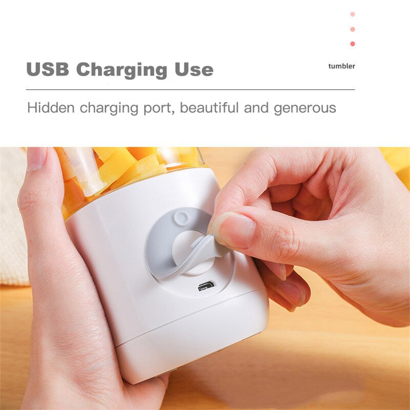 500ml 6 Cutter Mini Portable Juicers USB Electric Mixer Fruit Smoothie Blender For Machine Food Processor Maker Juice Extractor