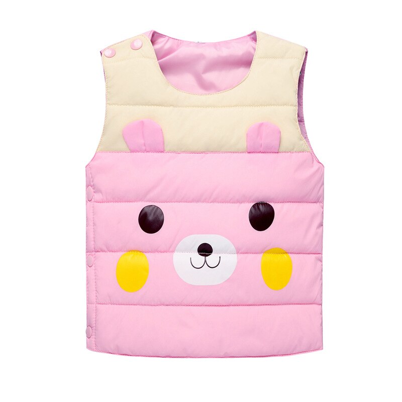 Vintertøj til børn bærer børn & #39 ;s dunvest til mænd & #39 ;s og kvinder & #39 ; baby dunvest baby vest til småbørn pige vest: Lyserød / 5