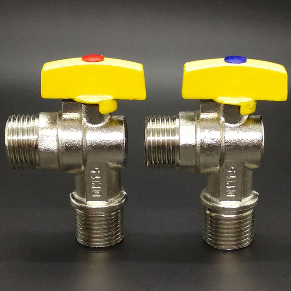 Spherical Core Triangular Valve Copper Electroplated Large Flow Switch DN15 DN20 1/2" 3/4" Cold and Water Gas Copper Ball