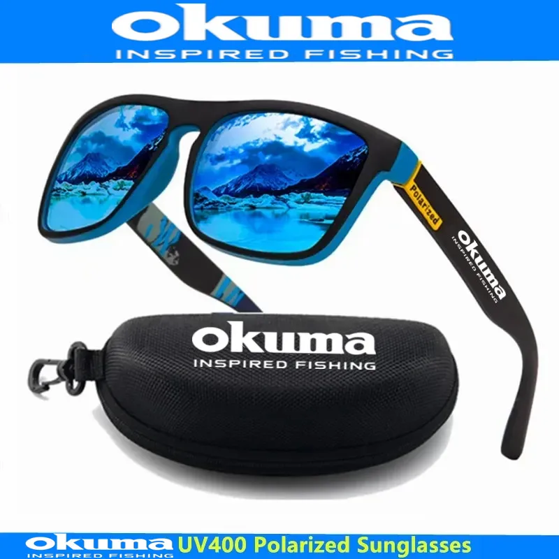 Okuma gepolariseerde zonnebril UV400 voor dames en heren, buitenjacht, vissen, fietsen, zonnebrillen optionele doos