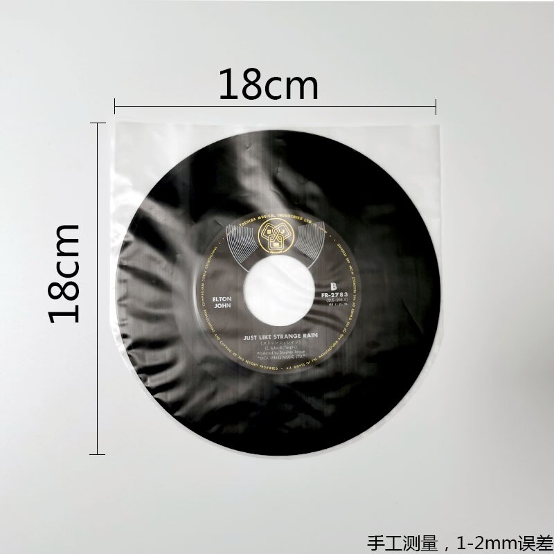 50PCS Clear Anti-static Plastic Vinyl Record Inner Sleeves For 12'' LP LD 10'' Record 7'' 45 RPM Vinyl: 7inch 50pcs