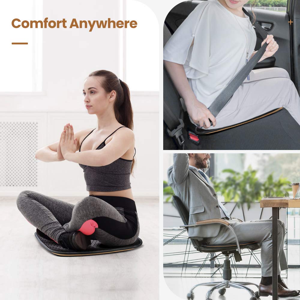 Tsumbay Car Seat Cushion Unique Mesh Fabric Pad Memory Foam Breathable Comfortable Soft Universal Home Office Seat Cushion