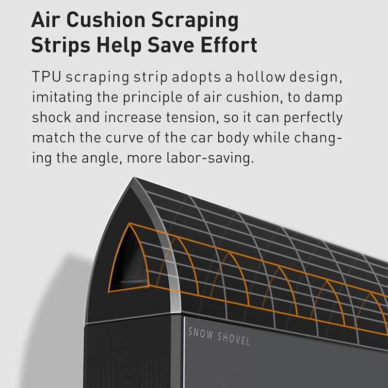 Baseus skrobaczka usuwanie śniegu przednia szyba samochodu okno śnieg czyszczenie narzędzie robić masażu TPU automatyczny lód przerywacz łopata robić śniegu
