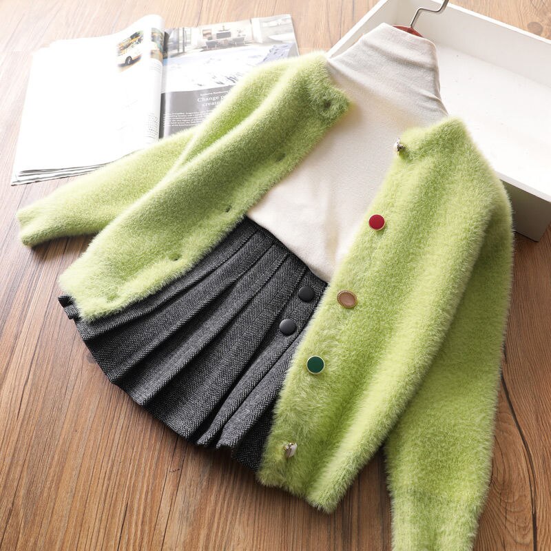 automne hiver infantile bébé enfant en bas âge vêtements chandails tricoté Cardigan manteau pour filles enfants veste enfants veste décontractée W717