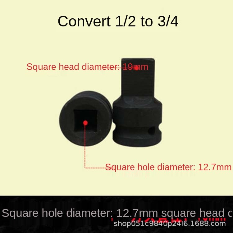 1PCS 1/2 3/4 1 Inch Drive Impact Socket Adapeter Cr-Mo Air Impact Adapter Converter Reducer Joint Converter Repair Tools: 1-2 to 3-4