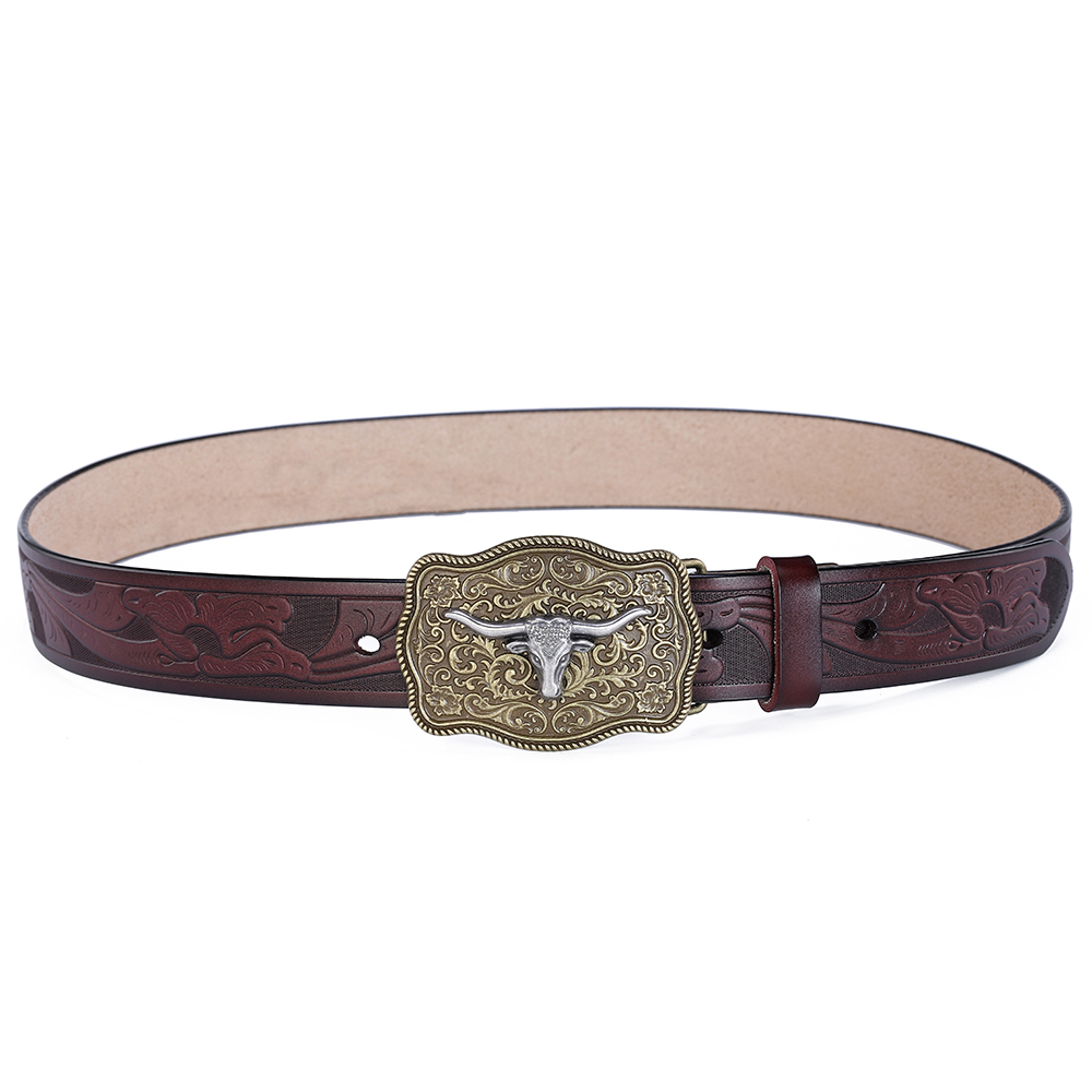 Cinto ocidental masculino cintos de couro genuíno para homens mulheres cowboy cowgirl grandes letras fivela ouro masculino cintos longo preto marrom qualidade