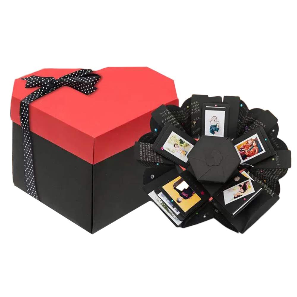 Paper Love Heart Explosion Box Self-adhesion Handmade Folding Photo Album Box Multi-Layer Scrapbook
