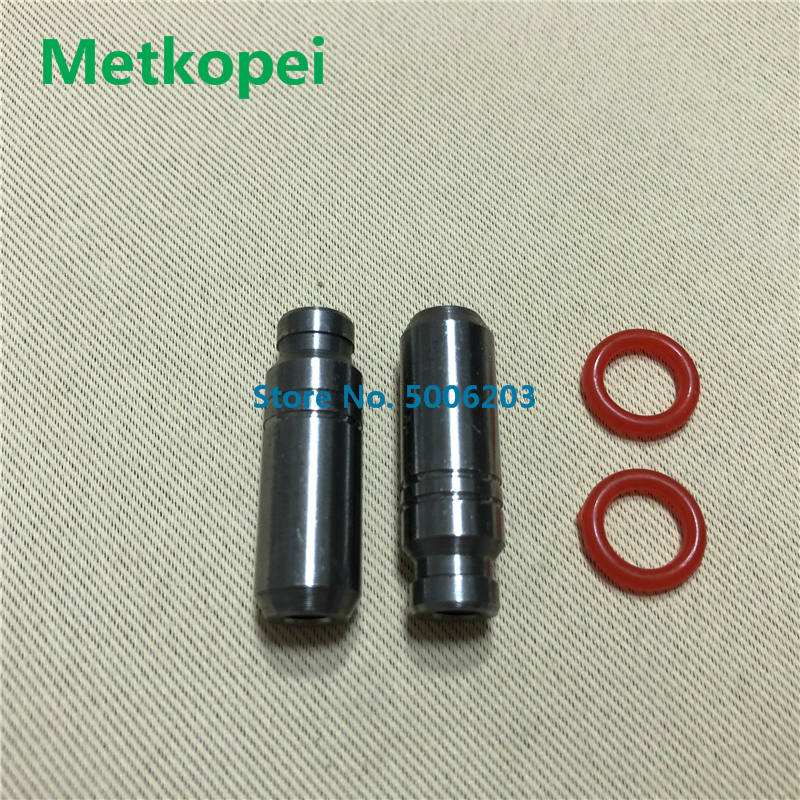 scooter ZY125 4CW engine valve stem with oil seal and valve intake exhaust stem guide duct for Yamaha 125cc ZY 125 parts: engine valve guide