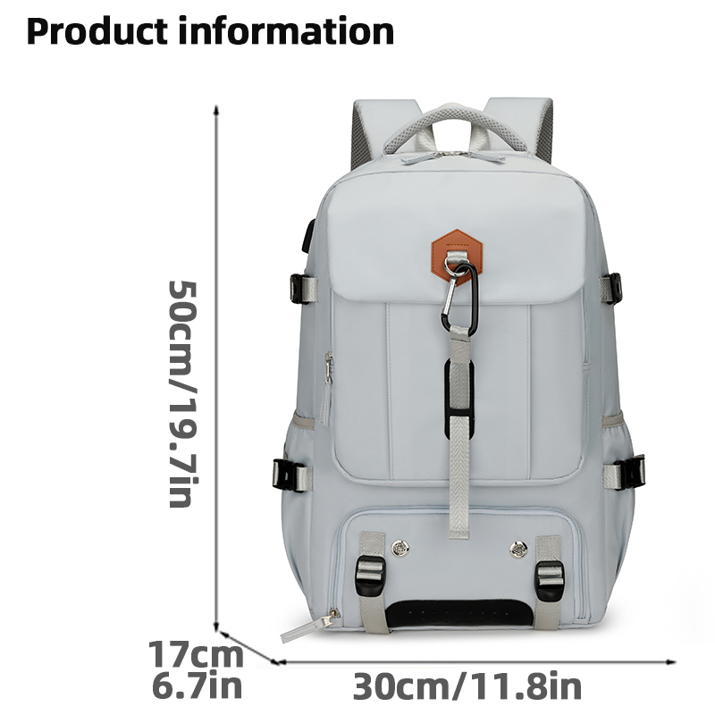 Men's and women's hiking and camping backpacks, classic laptop backpacks, waterproof backpacks suitable for 17 inch laptops and: black color