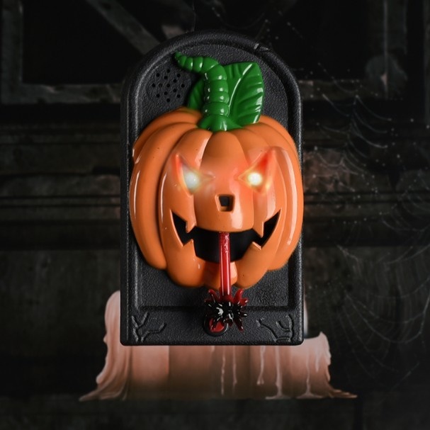 Halloween Doorbell Rotating Eyes Decor With Spooky Sounds Talking Doorbell With Lightup Eyeball Prop For Party House: D