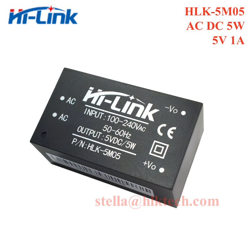 HLK-5M12 HLK-5M05 HLK-5M24 HLK-5M03 HLK-5M09 Hi-Link oryginalny moduł zasilania 5W AC DC 220V do 3.3V/5V/9V/12V/15V/24V przełącznik CE FCC: Black / Bundle3