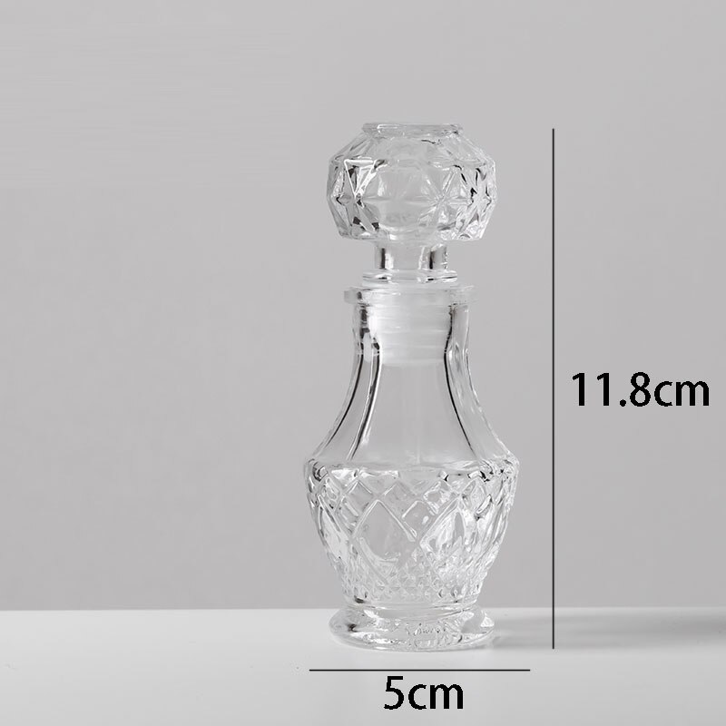 Mini botellas de cristal de estilo Vintage francés, frasco de cristal prismático europeo para artesanía en relieve, Perfume, decoración de tocador: G