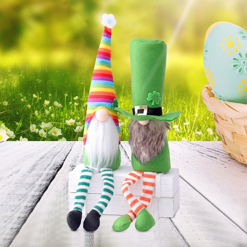 Patricks Schild Tomte Plüsch Puppe irisch Kobold Skandinavischen Gnom Nisse Kleeblatt Ornamente Dekorationen