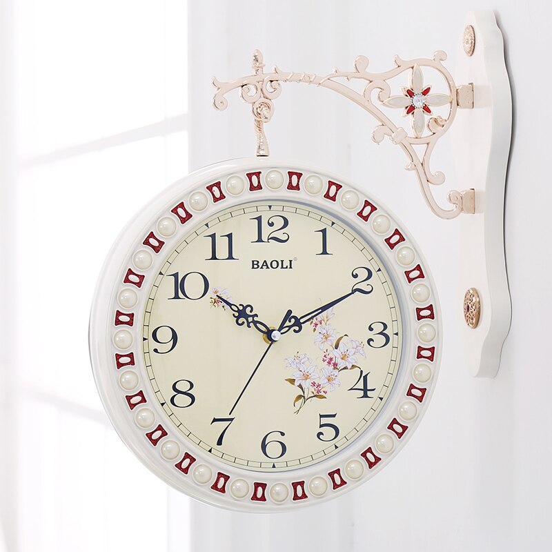 Reloj de pared grande de doble cara, reloj de pared Vintage, mecanismo de relojes digitales, moderno, accesorios de decoración del hogar