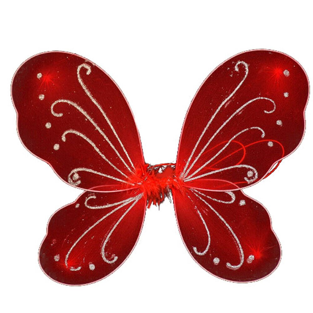 10 kolorów gorąca księżniczka dzieci dziewczyna wróżka skrzydła motyla przebranie kostium imprezowy wymyślne dziewczęce sukienki ubieranie się: czerwony 2