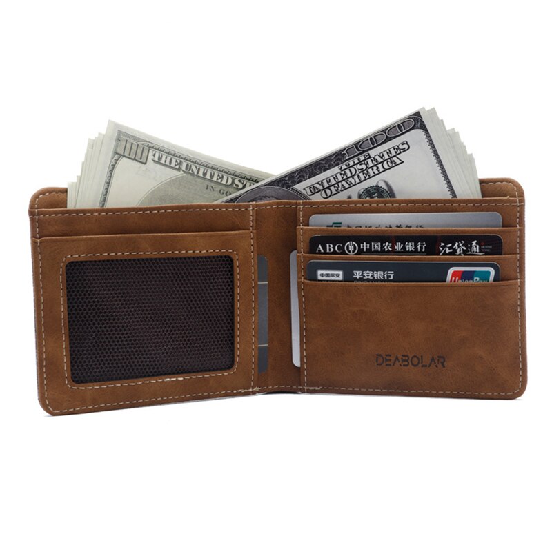 Men's Short Wallet Student Casual Canvas Wallet Horizontal Ultra-thin Simple Purse Multi-card Credit Card Holder Male Purses Bag