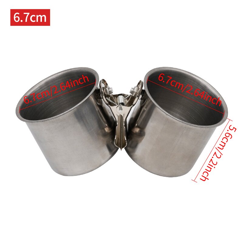 Stainless Steel Bird Feeder Parrot Cup Container With Holder Food Bowl For Macaw African Greys Budgies Parakeet Cockatiel: L