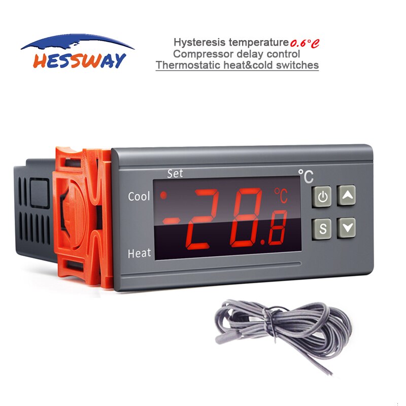Termostato de controles termostáticos de calor y frío 220VAC 16A/10A para refrigerador de compresor