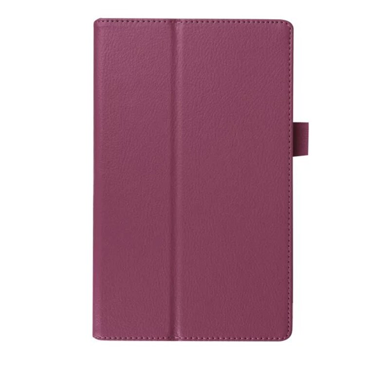 Tab3 8 Beschermende Tas Flip PU Leather Book case Voor Lenovo Tab 3 8 8.0 inch TB3-850F/TB3-850M tablet PC Litchi Stand Cover: Paars