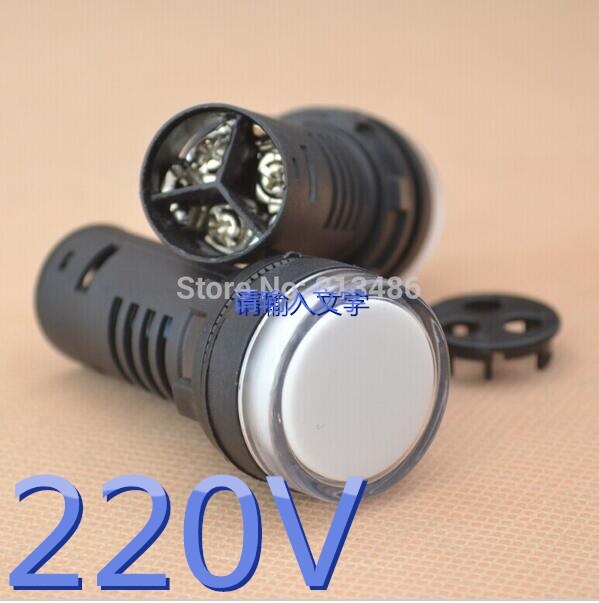 signal lamp GREEN + RED double colors 22mm led indicator light: 220V