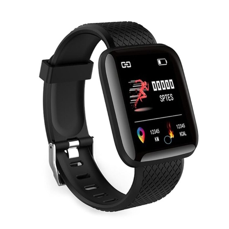 Bluetooth IP67 Fitness Trackers Smartwatch Voor Monitoring Hartslag En Slaap Detectie Sport Horloge Voor Mannen En Vrouwen: Black