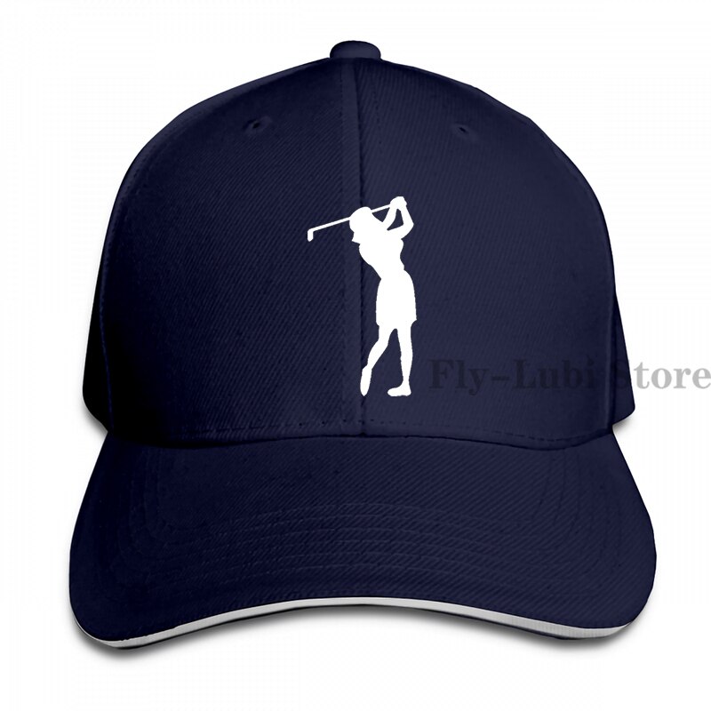 Woman Golfer Girl Women Female Chooose Baseball cap men women Trucker Hats adjustable cap: 1-Navy