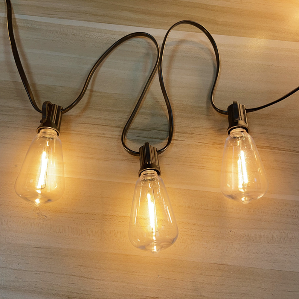 10M Outdoor Festoen Fairy LED Globe String Light voor Kerstfeest Tuin Decoratieve Garland Lamp Straat Patio Achtertuin
