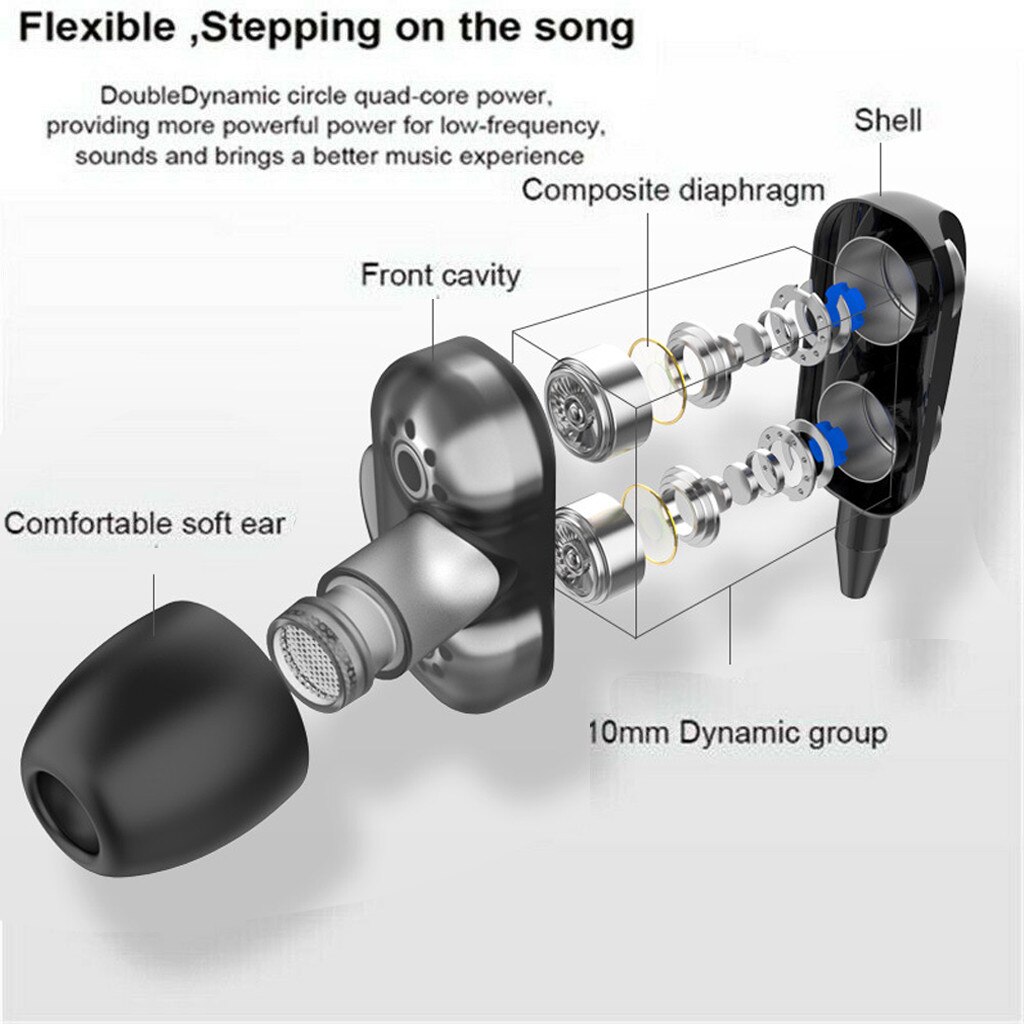 Free Ship 3.5mm Super Bass In Ear Hifi Stereo Earphone Earbuds Headphone Headset With Mic Безпроводные Наушники Wired Headphones