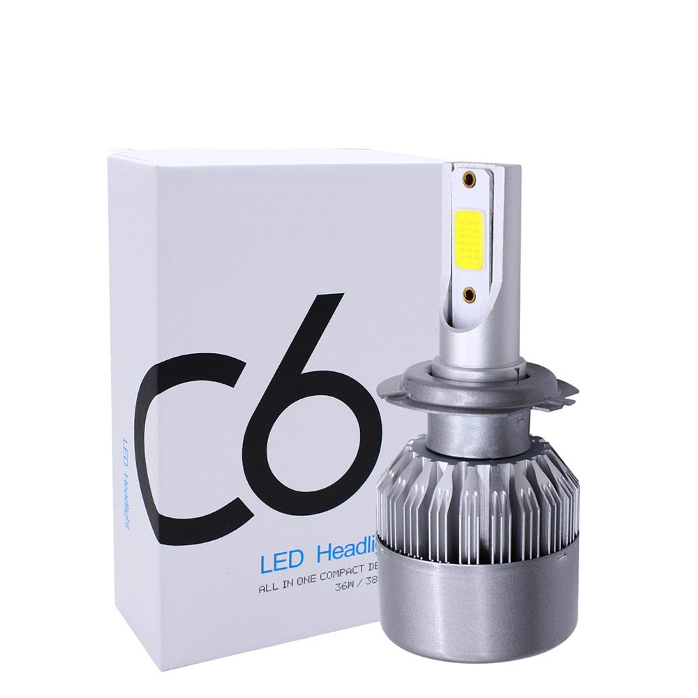 LED Auto Headlamps C6 H4 H7 Headlights COB H1 H3 H11 9005 9006 880 Led Car Led Headlights