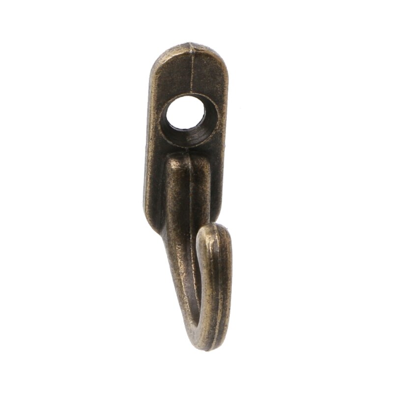 10 stk vintage bronze dobbeltbøjler vægmonterede indgangskrog med skruer