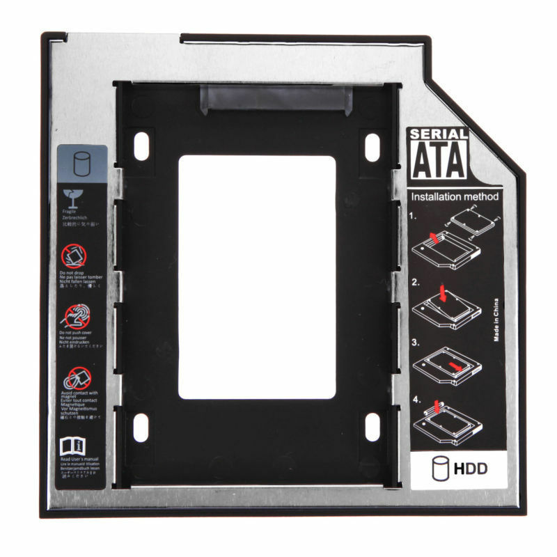 Zweite 2nd HDD Caddie 12,7 MM SATA 3,0 für 2.5 ''SSD fallen Festplatte Adapter für Laptop CD DVD-Rom Optibay