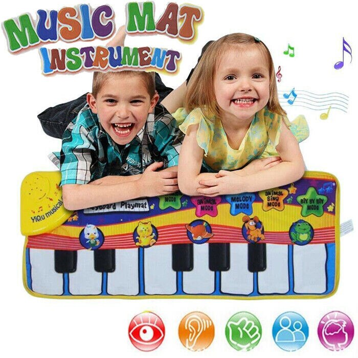 Baby Piano Muziek Speelkleed Dier Geluiden Muzikale Toetsenbord Kruipen Deken Kids educatief tapijt Elektronische speelgoed voor kinderen