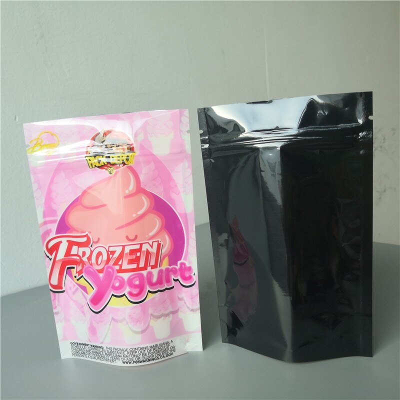 50 unids/lote olor prueba Mylar Ziplock bolsa de bolsas grueso 3,5g bolsas Runtz bolsas