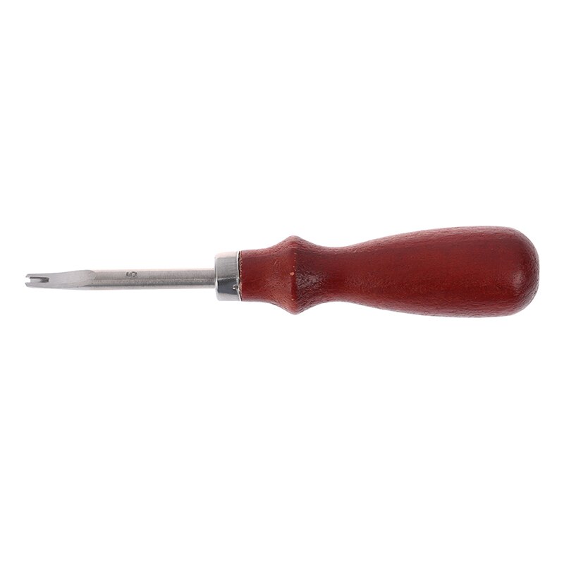 1pcs Sharp Leer Craft Rand Mes Snijden Hand Craft Tool Met Houten Handvat