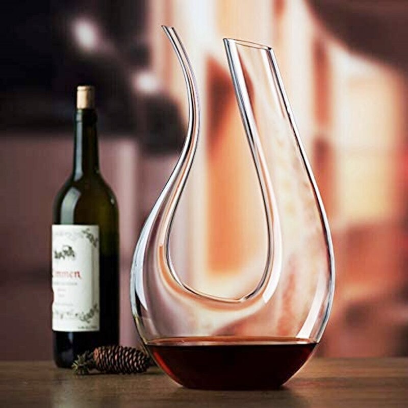 U-shaped Wine Pouring Device Large Decanter Red Wine Crystal Glass Wine Pot Wine Foreign Wine 1500ml Bar Accessory